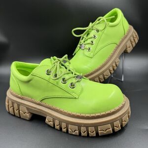 Delia’s by Dolls Kill Teen Craft Green Oxford Shoes Women’s Size 6M